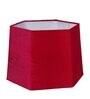 Troffy Black Table Lamp with Frustum shaped Pink colour Lampshade