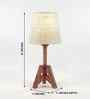 Troika Wooden Table Lamp with Jute  Shade & Brown Base