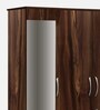 Trois 3 Door Wardrobe in Dark Walnut Finish with Mirror