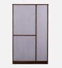 Trois 3 Door Wardrobe in Dark Walnut Finish with Mirror