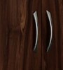 Trois 3 Door Wardrobe in Dark Walnut Finish with Mirror
