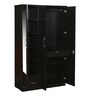 Trois 3 Door Wardrobe in Wenge Finish with Mirror