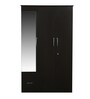 Trois 3 Door Wardrobe in Wenge Finish with Mirror
