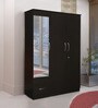 Trois 3 Door Wardrobe in Wenge Finish with Mirror