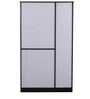Trois 3 Door Wardrobe in Wenge Finish with Mirror