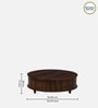 Troms Sheesham Wood Round Coffe Table In Scratch Resistant Provincial Teak Finish