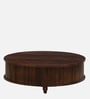Troms Sheesham Wood Round Coffe Table In Scratch Resistant Provincial Teak Finish