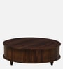 Troms Sheesham Wood Round Coffe Table In Scratch Resistant Provincial Teak Finish