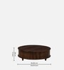 Troms Sheesham Wood Round Coffe Table In Scratch Resistant Provincial Teak Finish
