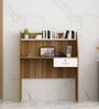 Tron Hutch Desk in Lyon Teak & White Colour