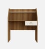 Tron Hutch Desk in Lyon Teak & White Colour