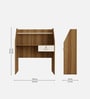 Tron Hutch Desk in Lyon Teak & White Colour