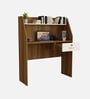 Tron Hutch Desk in Lyon Teak & White Colour