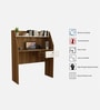 Tron Hutch Desk in Lyon Teak & White Colour