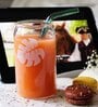 Tropical Can Glass with straw