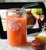 Tropical Can Glass with straw
