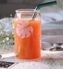 Tropical Can Glass with straw