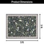 Tropical Printed Polyester 3 X 5 Feet Machine Made Carpet