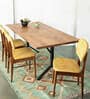 Tropical Solid Wood Treeline Table 6 Seater In Natural Colour