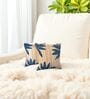 White Floral Cotton Embroidered 18x18 inches Cushion Covers Set of 2