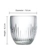Troquet Transparent Glass ( Set of 4 ) Tumbler Glass