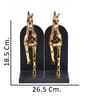 Trotting Horse Set Of 2 Gold Aluminium Bookends