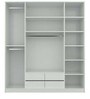 Troy Four Door Wardrobe in Asian Frosty White Finish