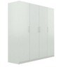 Troy Four Door Wardrobe in Asian Frosty White Finish