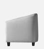 Troy Velvet Fabric Lounge Chair In Grey Finish