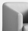 Troy Velvet Fabric Lounge Chair In Grey Finish