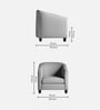 Troy Velvet Fabric Lounge Chair In Grey Finish