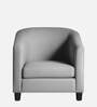 Troy Velvet Fabric Lounge Chair In Grey Finish