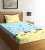 Truck Themed Single Bedsheet with 1 Pillow Cover in Multicolour