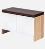 Trudo Modular 12 Pair Shoe Cabinet With Seating In Oak & White finish
