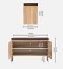 Trudo Modular 12 Pair Shoe Cabinet With Seating In Oak & White finish