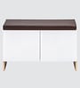 Trudo Modular 12 Pair Shoe Cabinet With Seating In Oak & White finish