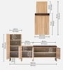 Trudo Shoe Cabinet With Seating (12 Pair + 6 Pair + 10 Pair ) In Oak & White finish