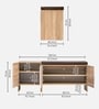 Trudo Modular Shoe Rack With Seating (12 Pair + 6 Pair ) In Oak & White finish