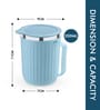 Blue Plastic Insulated 400 ml Coffee Mug