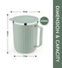 Green Plastic Insulated 400 ml Coffee Mug