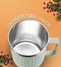 Green Plastic Insulated 400 ml Coffee Mug