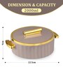 Grey Plastic & Stainless Steel Food Grade Thermoware 2000 ml Casserole