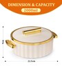 Off WhitePlastic & Stainless Steel Food Grade Thermoware 2000 ml Casserole