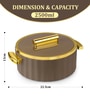 Brown Plastic & Stainless Steel Food Grade Thermoware 2500 ml Casserole
