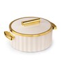 Off WhitePlastic & Stainless Steel Food Grade Thermoware 2500 ml Casserole