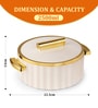Off WhitePlastic & Stainless Steel Food Grade Thermoware 2500 ml Casserole
