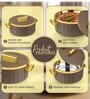 Brown Plastic & Stainless Steel Food Grade Thermoware 2500 ml Casserole