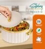 Off WhitePlastic & Stainless Steel Food Grade Thermoware 3500 ml Casserole