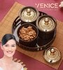 Brown & Gold Plastic (Set of 4) Condiment Set with Tray