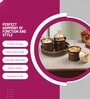 Brown & Gold Plastic (Set of 4) Condiment Set with Tray
